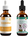 Rejuvica Health Active Rhodiola + Active Adrenal - Support Energy + Stres - Liquid Delivery for Better Absorbtion - Rhodiola, Ashwagandha, Holy Basil & More!
