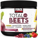 Force Factor Total Repets Energy Drink Mix, Superfood Repeat Root prášok s dusičnanmi na zvýšenie energie a podporu obehu, prietok krvi, oxid dusnatý a vytrvalosť, Heart Health Supplement, 30 Servisov