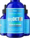 Deep Detox 2oz. Plant-Based Colon Intestinálne Gut Pečeň očistiť podporu Detox. očistiť krv kože 100% prírodné bylinné vlákna stravy doplnok. Pure Vegan Fast Absorb Tincture Liquid