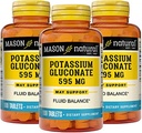 Mason Natural Draslík Glukón 595 mg, 300 Day Supply, 100 tabliet (Pack of 3)