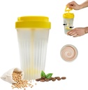 MIUPOO Miešacia fľaša, Trvanlivé Miešanie pohár pre miešanie nápoja,Malé mixér fľaša miešačky, opakované Coffee Cup Vhodné na miešanie kávy, Proteín Shakes, Smoothies, Pred Cvičením doplnky a nápoje