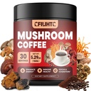 Hubová káva - Kolumbijská Huba Powder Instant Coffee With Lion's Mane, Reishi, Chaga, Cordyceps & More - 150g Hubová káva Alternatíva pre energiu, Focus, Mental Clarity & Immune Support
