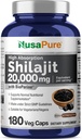 NusaPure Shilajit 20 000mg per Serving, 180 Veggie Caps, Non-GMO, Gluten Free, Bioperine