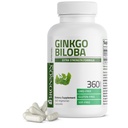 Bronson Ginkgo Biloba Extra sila podporuje funkciu mozgu a podporu pamäte, 360 Vegetariánske kapsule