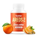 AREDS 2 Očné vitamíny bez obsahu cukru - alternatíva k luteinovým guličkam pre oči - luteín pre zdravie očí - premium očné vitamíny bez obsahu cukru - Doplnky k starostlivosti o oči pre dospelých (chichtivé tablety)