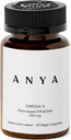 Anya Omega 3 s 300mg DHA a EPA, Čisté zložky, non-GMO, 100% Vegan, Gluten, Soy, a Dairy Free. Supplement for Women, Prenatal Postnatal Vitamín pre dojčenie a podpora laktácie