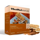 BestMed - High Protein Nutrition Bar - Low-Carb, 15g Protein, Nízky cukor, Nízky kalórií, Náhradný bar jedál (Cinnamon, 1 Box - 7 Počet)