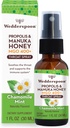Svadobná lyžica Propolis a Manuka Honey Throat Spray, harmanček a mincovňa, 1 Fl Oz (pack of 1), Sore Throat Relief, Natural Immune Support