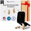 Nabíjateľné digitálne sluchové pomôcky, 16-Channel Sound Processing, Premium Comfort Design, pár (Sand Beige)