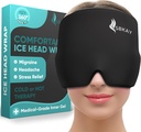 Pohodlné migréna bolesť hlavy Relief Cap - Migréna Ice Head Zalomenie s 360° Form Fitting Design - Gél Ice Cap - Prírodná horúca alebo studená terapia pre bolesti hlavy, Napätie, Puffy Eyes, Stres -One Size vyhovuje všetkým