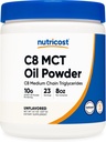 Nutricost C8 MCT Powder 23 Servings (8oz) - 95% C8 MCT Powder Oil