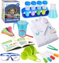 UNGLINGA Kids Science Experiment Kit s Lab Coat Scientist kostým zdobiť a role hrať hračky darček pre chlapcov dievčatá deti vianočné narodeninovej párty