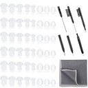 48 Pieces sluchová pomôcka Tipy na sluchové pomôcky Domes Univerzálne Domes pre Earbud Tip Výmena, BTE zvuk zosilňovač Príslušenstvo a 7 kusy Čistiace nástroje s zamatovou taškou