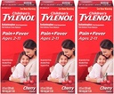 Tylenol Chld Cherry Liq Veľkosť 4 Fl oz Tylenol Detská Cherry Blast perorálna suspenzia Balenie 3