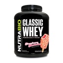 NutraBio Classic Whey Protein Powder - žiadne výplne, umelé farby, konzervačné látky - nízky glycemic index - Jahodový koláč, 5 libier