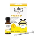 Zarbee vitamín D kvapky pre dojčatá, 400IU (10mcg) Dieťa a batoľa Liquid Supplement, novonarodený a hore, Dropper injekčná striekačka zahrnuté, 0,47 Fl Oz