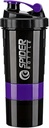 5 V 1 Protein Shaker fľaša - Profesionálne Series Shaker fľaša pre proteíny Shake a pred tréningom Gym fľaša, s powder Storage, Pill Tray, Mixing Ball,Shakes Cup (purple)
