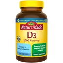 Prírodný vitamín D3 2000 IU (50 μg), vitamín D doplnok pre kosti, zuby, svalovú a imunitnú podporu, 250 softgelov, 250 dní