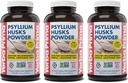 Yerba Prima Psyllium Husks Powder - 12 oz (Pack of 3) - Natural Fiber Supplement - Colon Cleaning - Vegan, Non-GMO, Gluten-Free (Nová značka - Balenie Máj Vary)