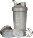 BlenderBottle Shaker fľaša s pilulkou Organizátor a skladovanie pre Protein Powder ProStak System, 22-Ounce, Pebble Grey