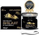 Autentické Shilajit Pure Himalayan Organic Shilajit Resin Supplement- Gold+ Stupeň s 85+ Stopové minerály so 75% kyseliny fulvovej, celková energia a imunitná podpora, Pure Shilajit pre mužov a ženy, 50g