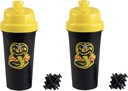 Karate Kid Cobra Kai 25oz Protein Shaker Fľaše na prášok Mixs - Balenie 2 - Netesný Lids Skrutkovanie - funguje pre smoothies, Energetické nápoje, Cvičenie Blends, Shakes - Oficiálne licencované