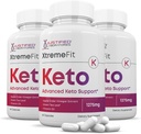 Autorizované laboratóriá (3 balenia) Xtreme Fit Keto ACV Pills 1275MG Formulované s Apple Cider Ocot Keto Podpora Zmes Alternatíva k Gummies 180 Kapsule