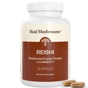 Skutočné Huby Reishi Huby Kapsule - Handpicked Organic Mushrom Extracts - Red Reishi od Tranquil Daily Wellness s overenými Beta Glucans Vegan, Non-GMO, bez Grain Fillers, 90 ct