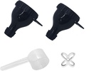 2Pack Protein prášok Kontajner ísť Prenosný doplnok Punnels s fľašou Balls a lyžice Prenosný dávkovač Kontajner pre fitness a cestovanie on-the-Go doplnok Storage and Filling Solution
