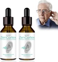 Tinitus Relief pre zvonenie ucha, Zencortex Cortex kvapky do ucha, Zencortex pre Tinnitus, Pomáha s bubienkom zdravie, Podporuje auditorické jasnosť, fľaša na 30 dní (2 balenia)