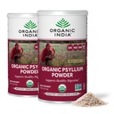 ORGANICKÁ INDIA Psyllium prášok Organické - jemné zrná Psyllium Supplement, Podpora trávenia, Vegan, Gluten-free, non-GMO, Zdroj vlákniny - 6 oz (Stock of 2)