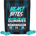 BEAST BITES - Creatine Infunded Gummies - 5g Creapur Creature Monohydrate Per Serving - NSF Certified for Sport - 30 Služieb