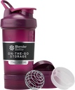 BlenderBottle Shaker fľaša s pilulkou Organizátor a skladovanie pre proteínový prášok, Classic V2 ProStak System, 22-Ounce, Plum