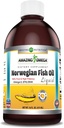Amazing Omega Nórsky rybí olej 16 Oz Supplement 