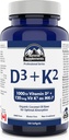 Summit Doplnky - Vitamín D3 K2, 180 Softgels - Formulované tak, aby vám pomôžu udržať zdravé kosti, zuby a svaly - Podpora tela vstrebávanie vápnika a znížiť riziko zlomenín