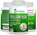 Aeternum Psyllium Husk Caps USA Made - Premium All Natural Fiber Supplement - 240 Husk Powder Capsules 725 Mg per Serving, podporuje zdravý tráviaci systém - Všetky prírodné 100% Rozpustné