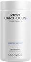 Codeage Keto Carb, Biela obličková fazuľa, Zelený čaj a škorica Bark Supplement, Triple Action Keto Cheat Vegan Pills, Ketogénny, Low Carb Diet Sugar, 3 mesiace Supply, non-GMO, Gluten-Free, 180 Kapsule
