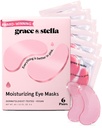 Grace & Stella Award Víťazstvo pod očnou maskou - Znížiť tmavé kruhy, opuchnuté oči, Undereye tašky, vrásky - Gél pod očami Patches - Dary pre mamu - Vegan Cruelty-free Self Care (Pink, 6 párov)