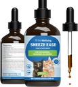Pet Wellbeing Sneeze Ease for Mačky - Príležitostné sipot, Sezónne alergie, Nos a oko Discomfort, Eyebright, Nettles - Veterinarian-formulované bylinné doplnok 4 oz (118 ml)