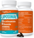 2000 MG Lipozomálny nikotínamid Riboside Supplement with TMG & Pterostilbene, High Biodostupnosť NAD+ Posilnenie doplnok, Superior to Niacinamide for Energy, Imunity, Age Rezistence, 120 Softgels