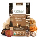 7 Huba Mocha - Organické adaptogénne Huba Powder - Vrátane Turecka Chvost a leons Mane - Energizes & Propaguje duševnú jasnosť* - Vegan, Gluten bez, bez pridania cukru - 20 Servings - 120g