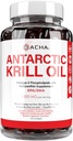 Premium Antarktída Krill Oil Supplement Softgels 1500 mg with Natural Omega-3, Astaxantin and Fosfolipids 120 Soft Gels, 180mg EPA & 120mg DHA for Immune, Memory Support, Heart Health Non-GMO