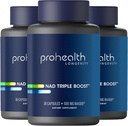 ProHealth NAD Triple Boost. 3X NAD+ Optimizer. Doktor Formulovaný, Extra sila doplnok, Obsahuje 500 mg Nitagen Nikotínamid Riboside NR (The Active Ingredient in NMN) 30 Servings (3 balenie)