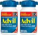 Advil Bolesť Reliever a horúčka Redukcia, úľava od bolesti Medicína s Ibuprofenom 200 mg pre bolesti kĺbov, bolesti svalov a menej závažné artritída bolesť Relief - 200 obalené tablety s ľahko otvorenou artritídou Cap