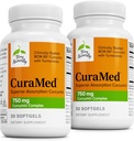 Terry Prirodzene CuraMed 750mg - Antioxidant doplnok pre zdravie mozgu a srdca - Doplnok s vysoko-potenciálny komplex Curcumin - Obličky, pečene a imunitného zdravia - 30 Softgels (Stock of 2)