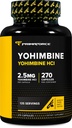 PrimaForce Yohimbine HCl 2,5mg, 270 Kapsule - Premium Supplement, Boosts Performance, Zero Fillers, Non-GMO a Gluten Free