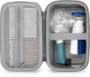 Astma Inhaler Prípad Prenosný rozprašovač a priestor úložisko pre deti a dospelých - Cestovanie Nosenie puzdro pre masky, držiak inhalátora (GREY)
