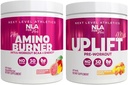 NLA pre jej pred/intra cvičenie Stack (vrátane jej Thermogenickej Amino Hawaiian Sunset a pozdvihnutie Max Pre Cvičenie Sour Peach Rings)