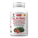 ANDREW LESSMAN ALA + NAC Alpha Lipoic Acid s N-Acetyl-Cysteine 60 kapsúl - Ultra-Vysoká potencia, Anti-Oxidant podpora nervového systému, srdca, mozgu, pečene, obličiek, pľúc, energie. Žiadne prídavné látky