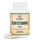 Benfotiamín 300mg Servings (Tretia strana testované, 120 Kapsule, 150mg per Cap) Non-GMO, na zvýšenie hladiny tiamínu B1 (Viac Absorbovateľný ako tiamín, rozpustný v tuku) dvojitým drevom